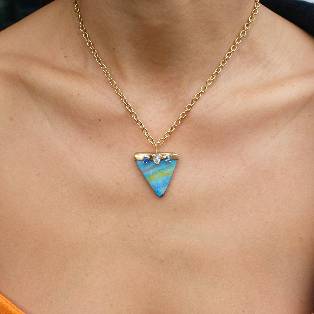 Triangle Opal Necklace