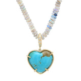 Turquoise Opal Heart Necklace