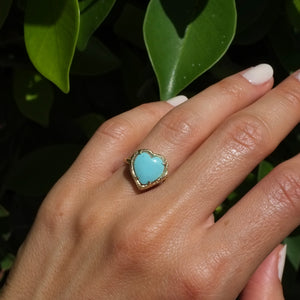 Turquoise Heart Ring