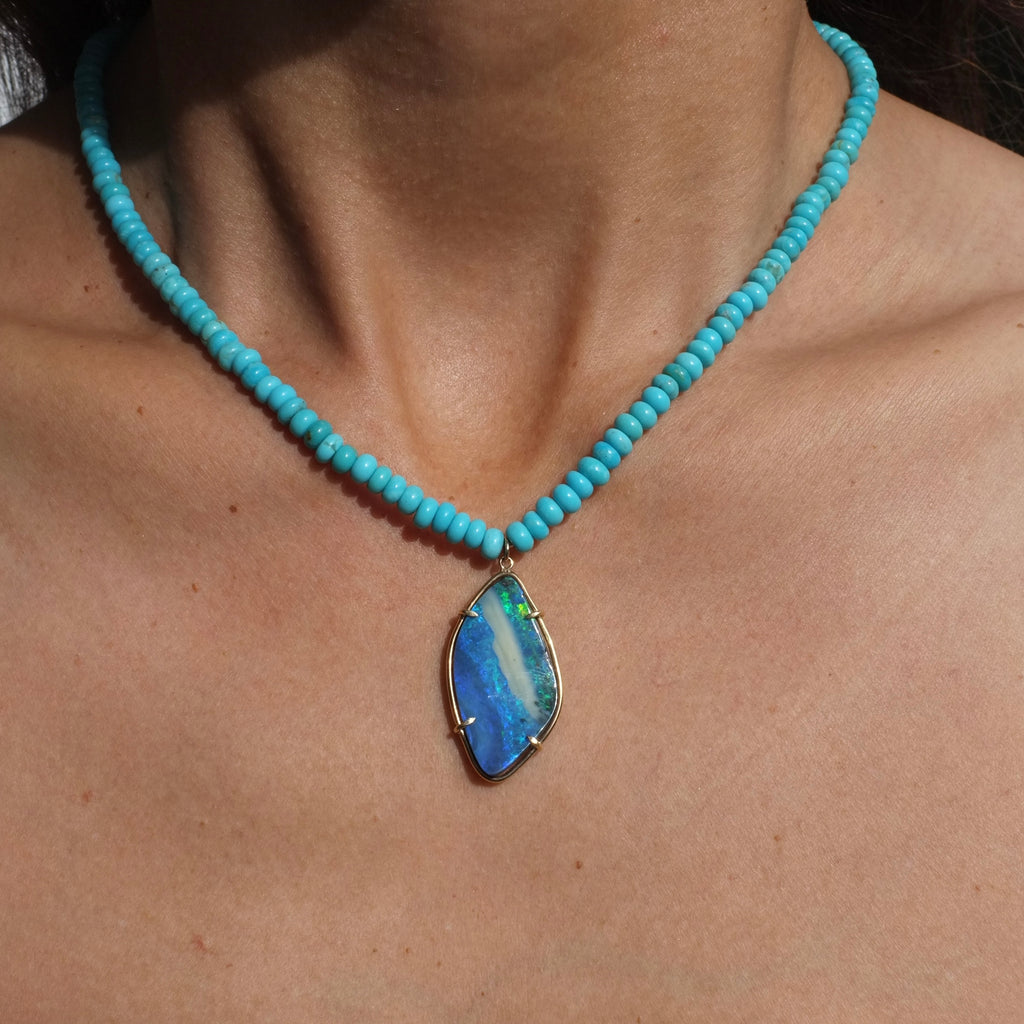 Aqua Opal Necklace
