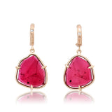Tourmaline Slice Earrings