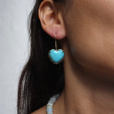 Turquoise Heart Earrings
