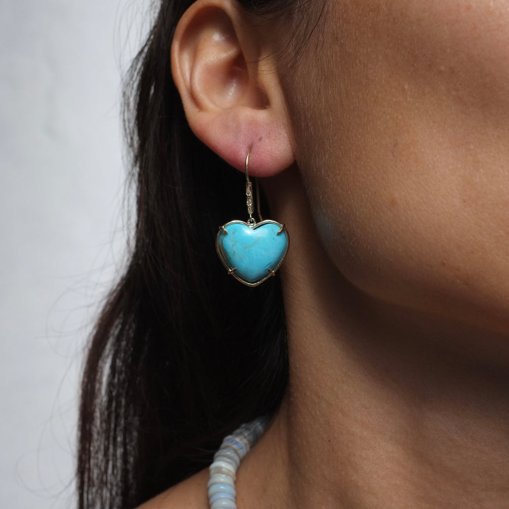 Turquoise Heart Earrings