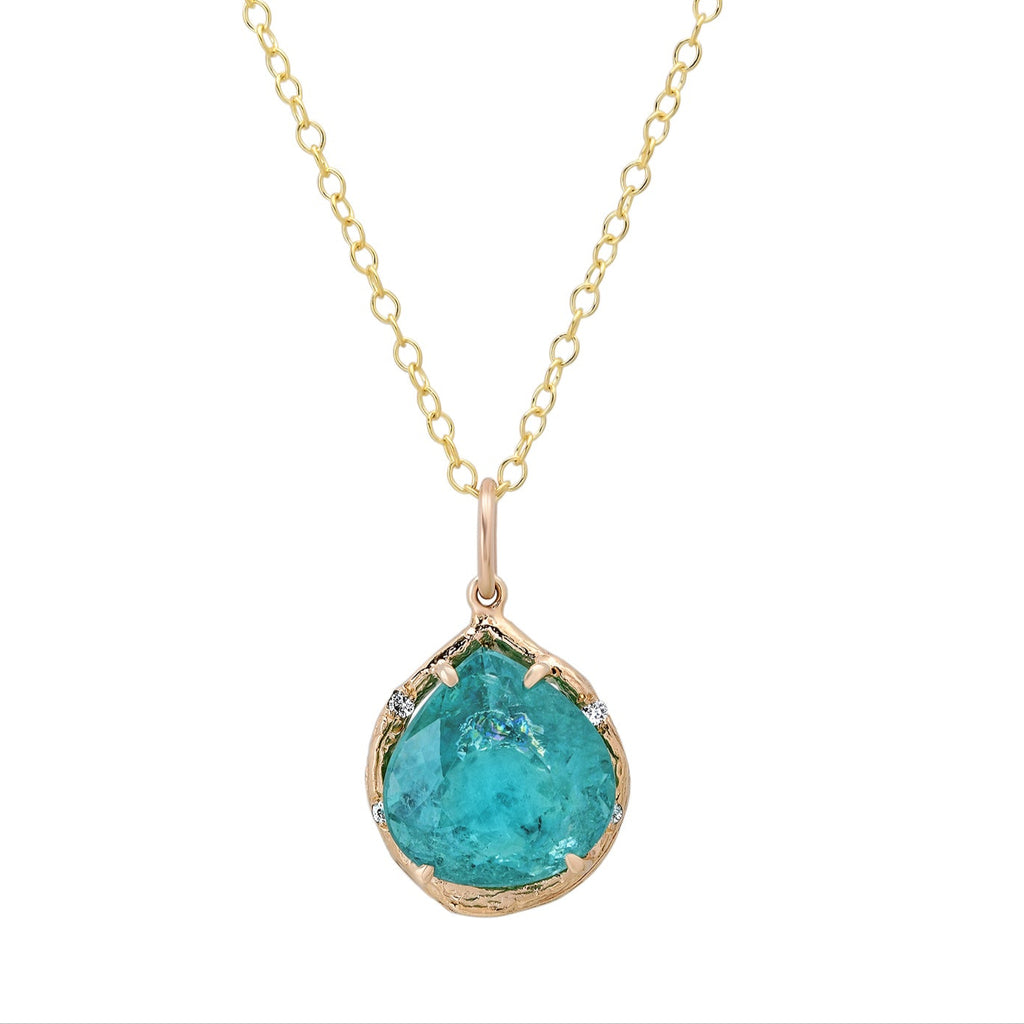 Aqua Tourmaline Necklace