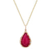 Pink Tourmaline Pear Necklace