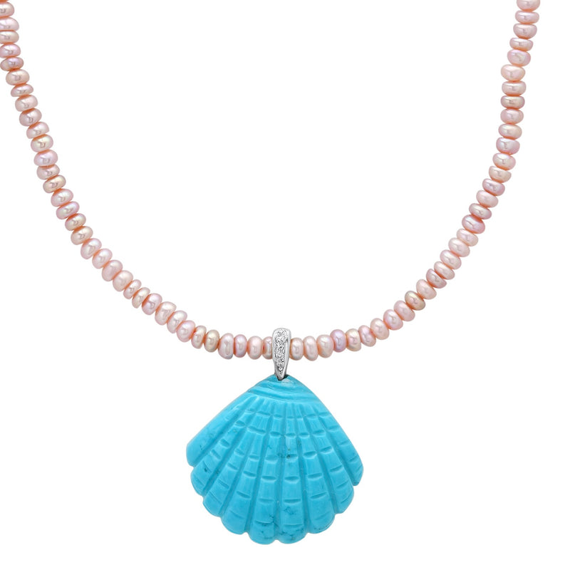 Blue Ocean Shell Necklace