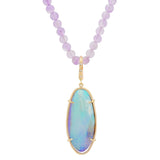 Amethyst Beaded Opal Necklace