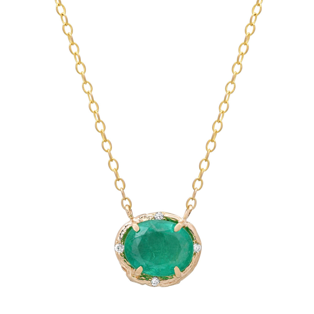 Emerald Oval Necklace