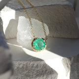 Emerald Halo Necklace