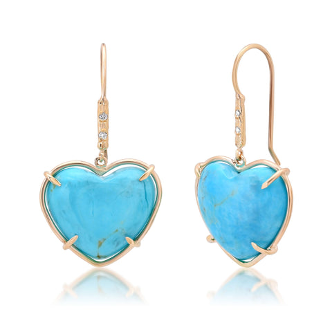 Turquoise Heart Earrings – Elisabeth Bell