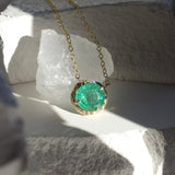 Emerald Halo Necklace