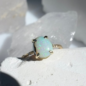 Pinfire Opal Ring