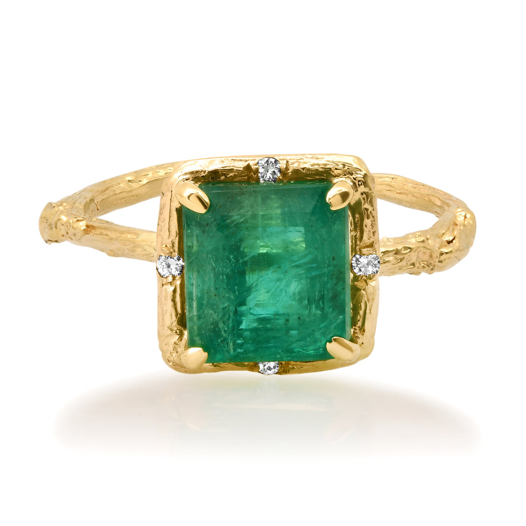 Emerald Square Ring