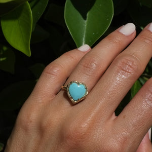 Turquoise Heart Ring