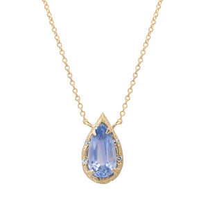 Sapphire Pear Necklace