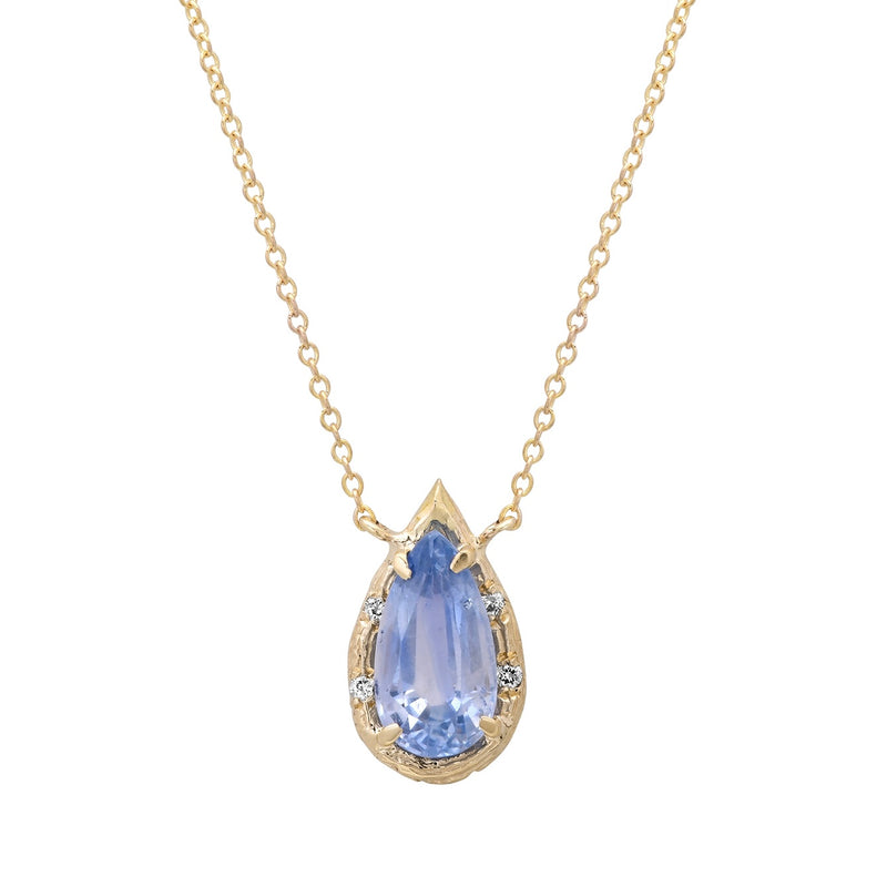 Sapphire Pear Necklace