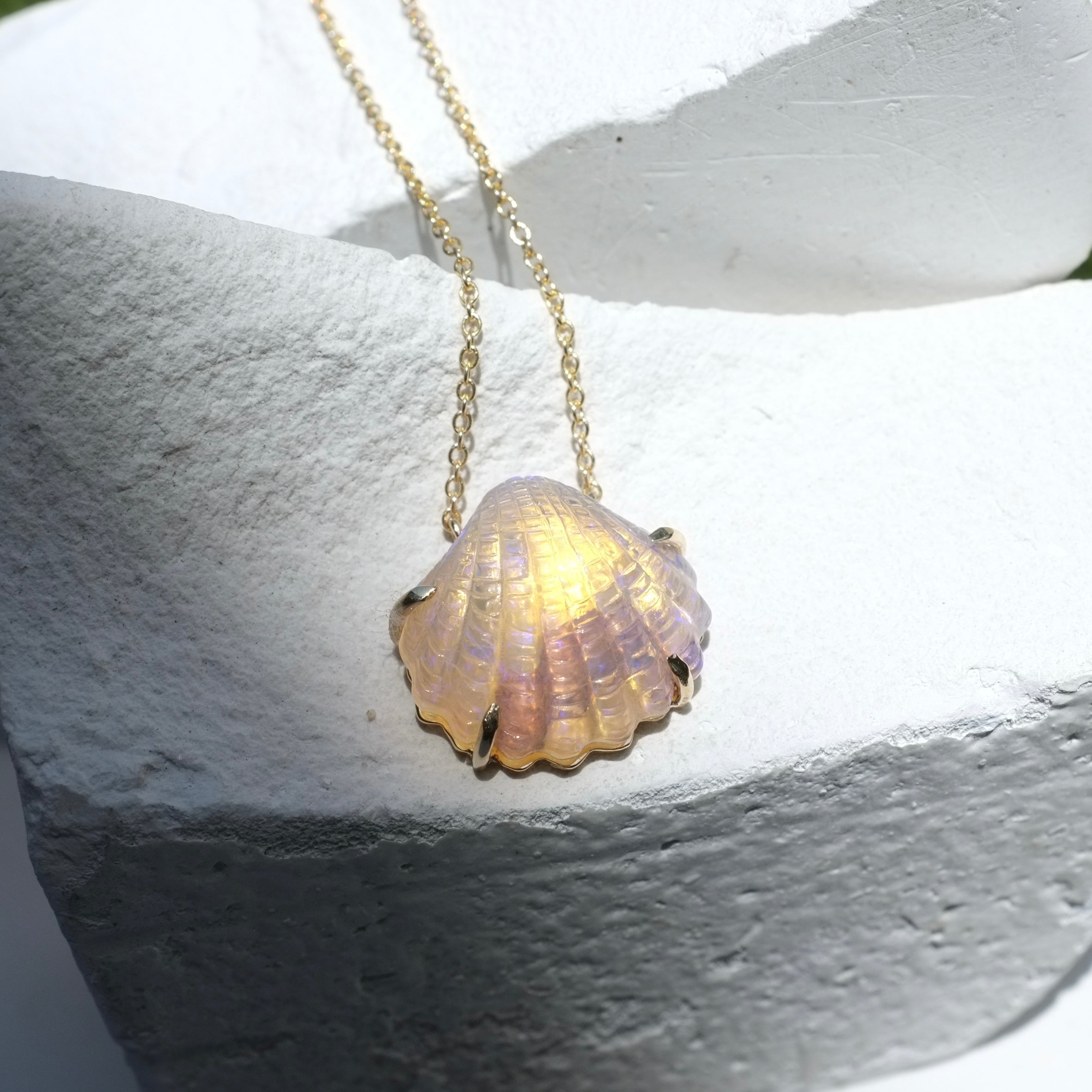 Carved Shell Necklace