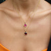 Garnet Drop Necklace
