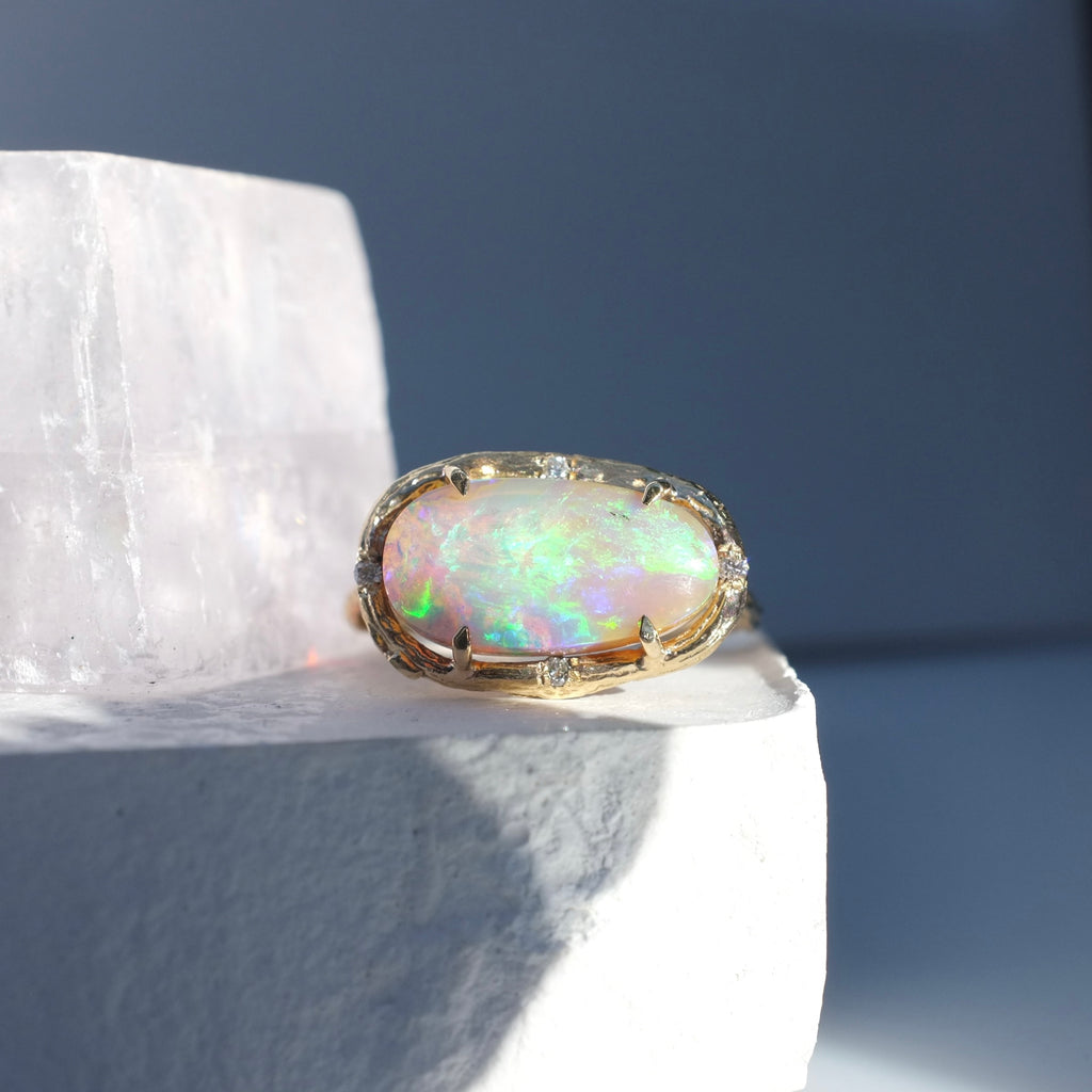 Pastel Oval Opal Ring