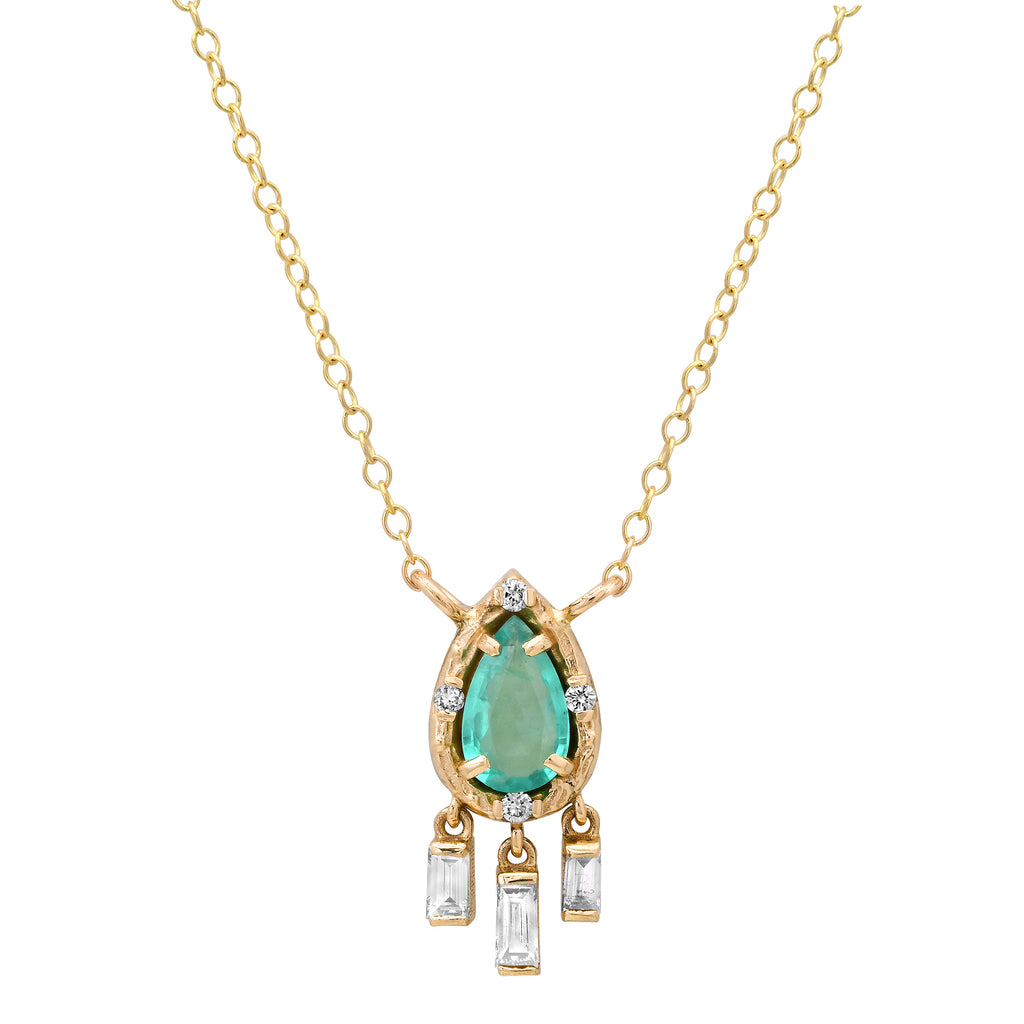 Emerald Pear Necklace
