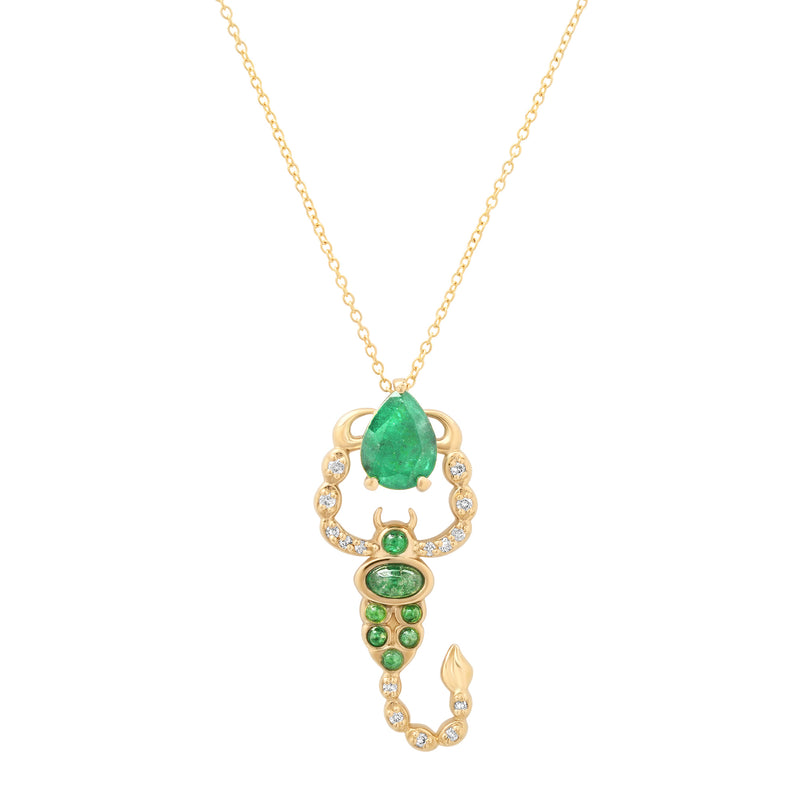 Emerald Scorpion Necklace