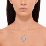 6.5ct Australian Opal Heart Necklace