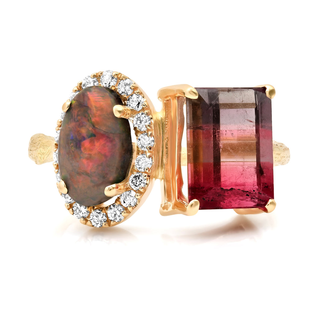 Opal Tourmaline Ring