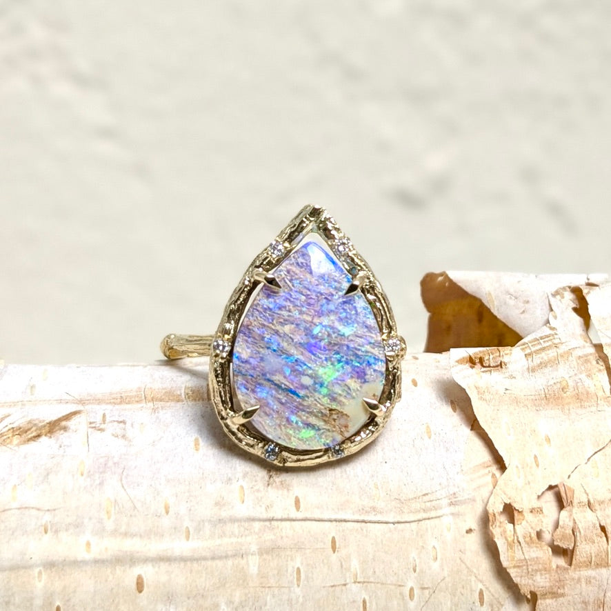 Pear Opal Ring