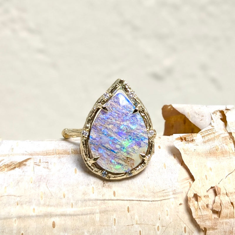 Pear Opal Ring