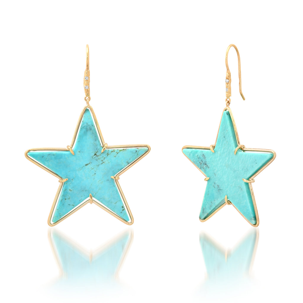 Turquoise Star Earrings