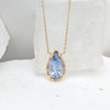 Sapphire Pear Necklace