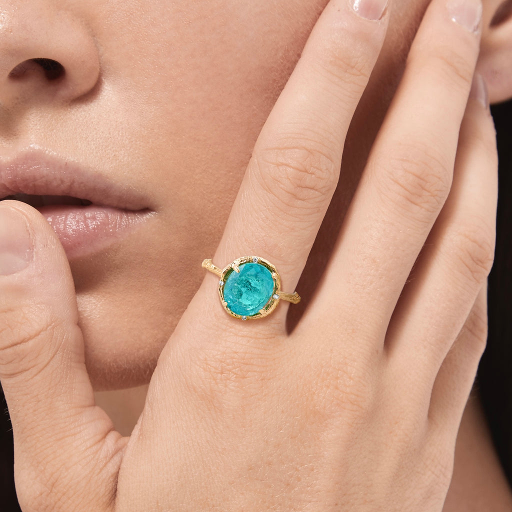 Aqua Tourmaline Ring