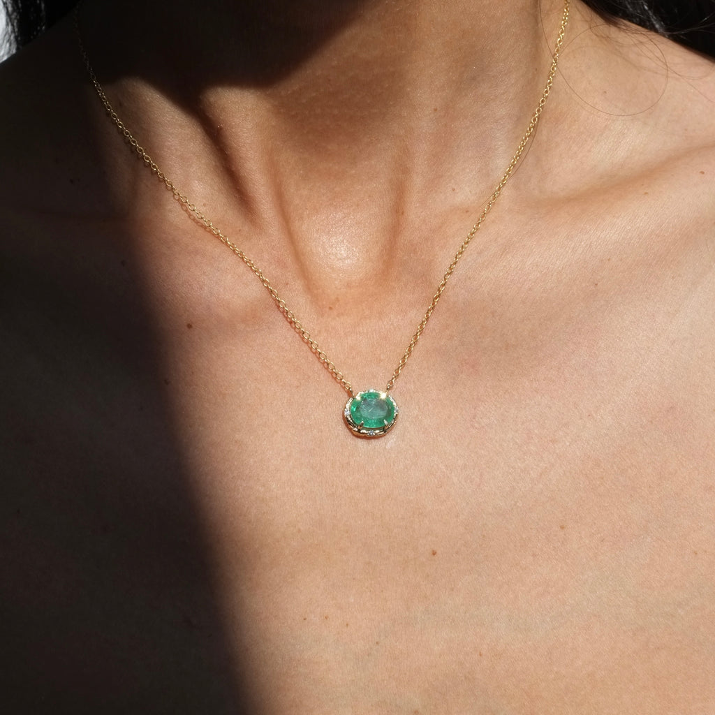 Emerald Oval Necklace