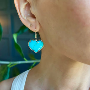 Turquoise Heart Earrings