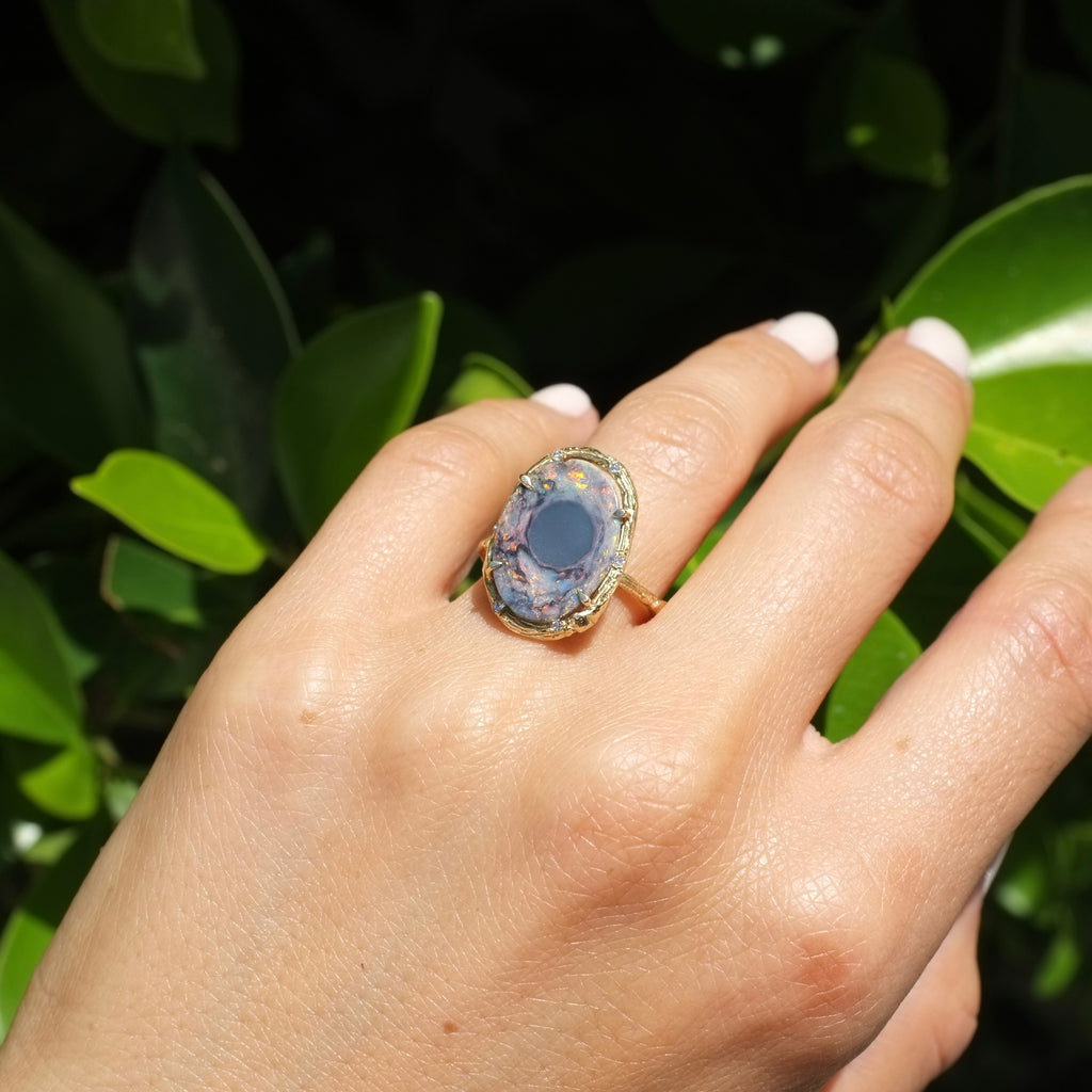 Galaxy Eclipse Opal Ring