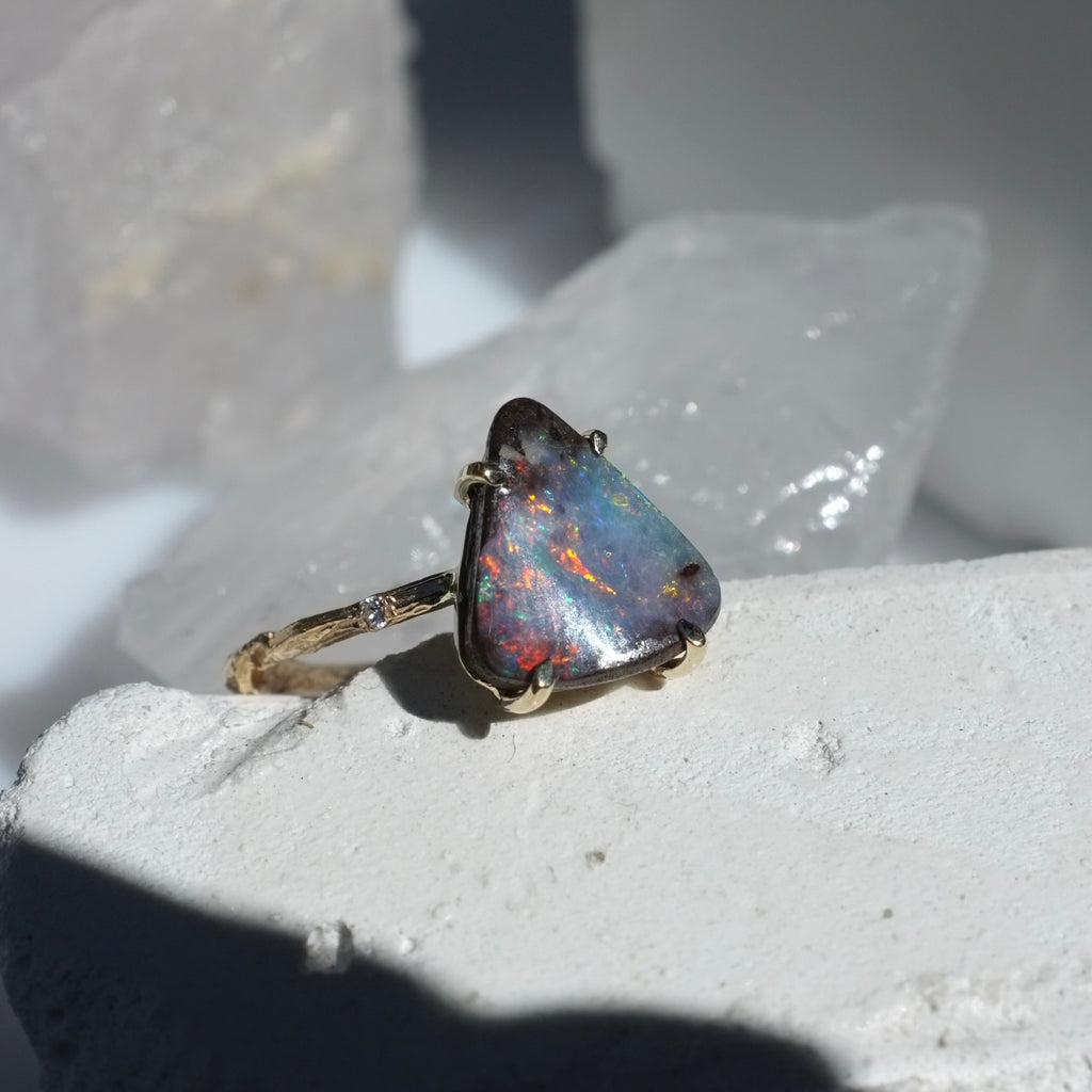 Solar Opal Ring