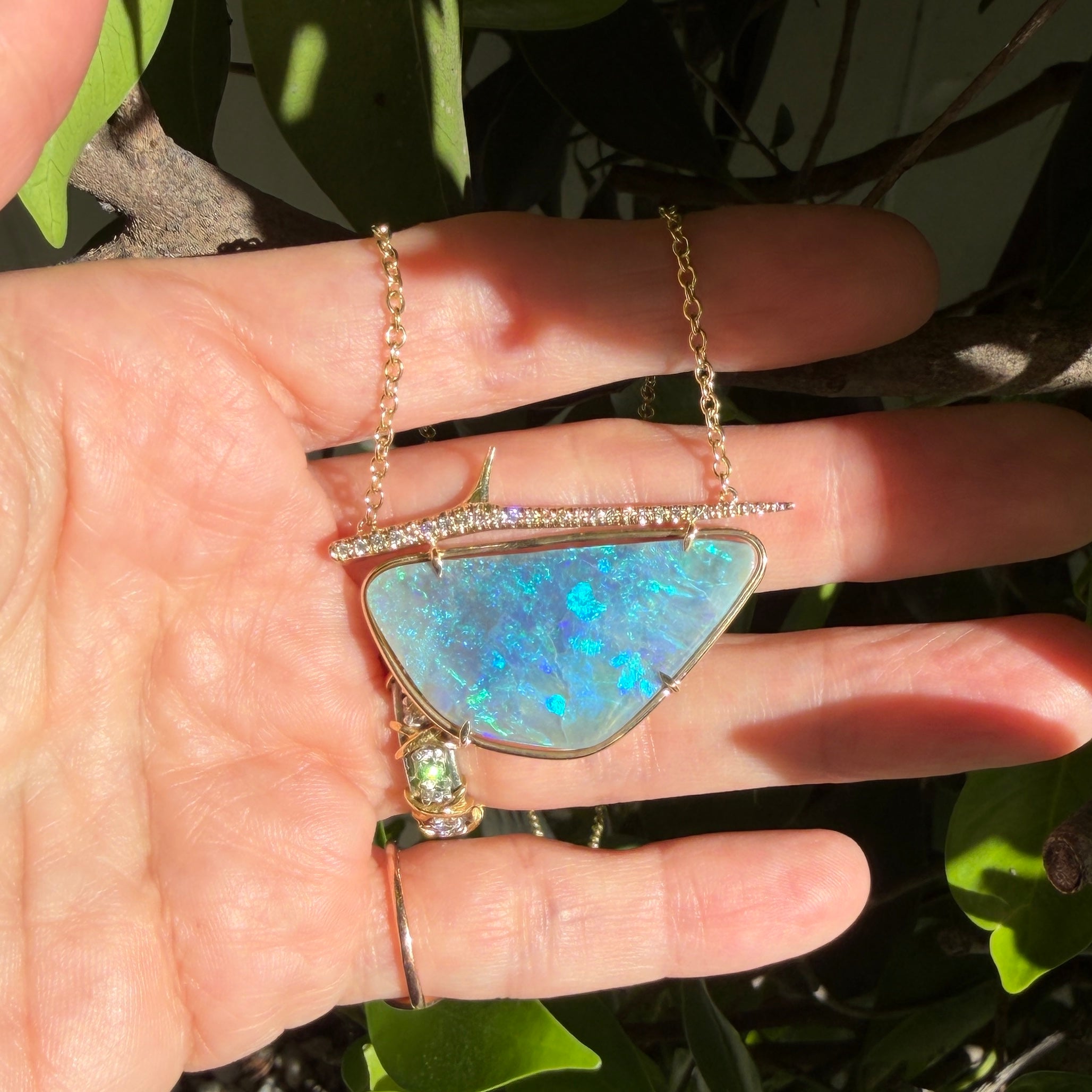 Cosmos Opal Thorn Necklace