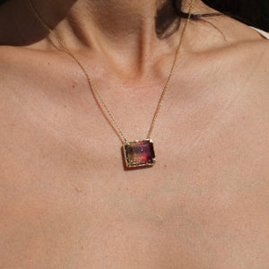 Bi Color Tourmaline Necklace