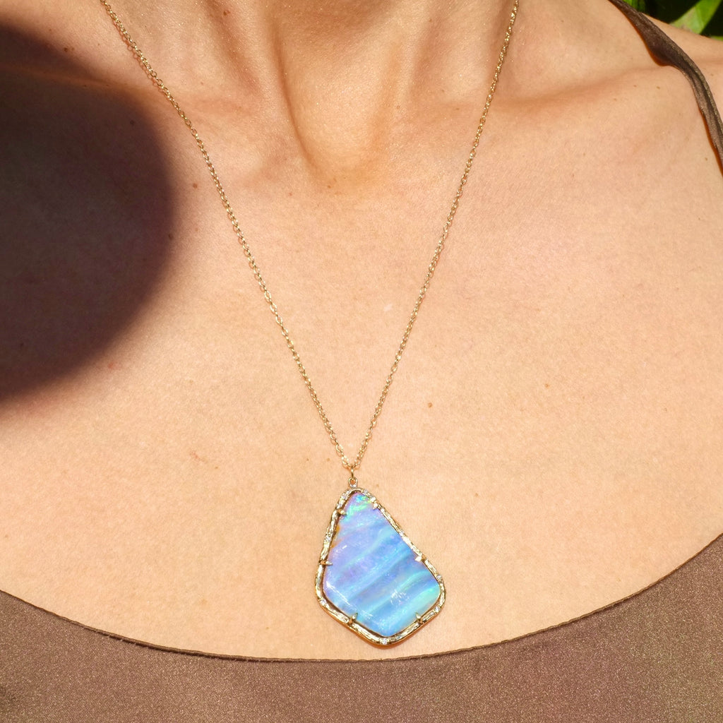 Skyline Blue Opal Necklace