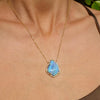 Blue Cloud Opal Necklace