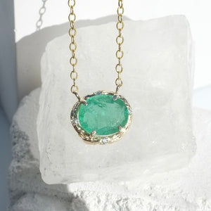Emerald Oval Necklace