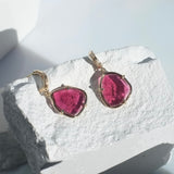 Tourmaline Slice Earrings