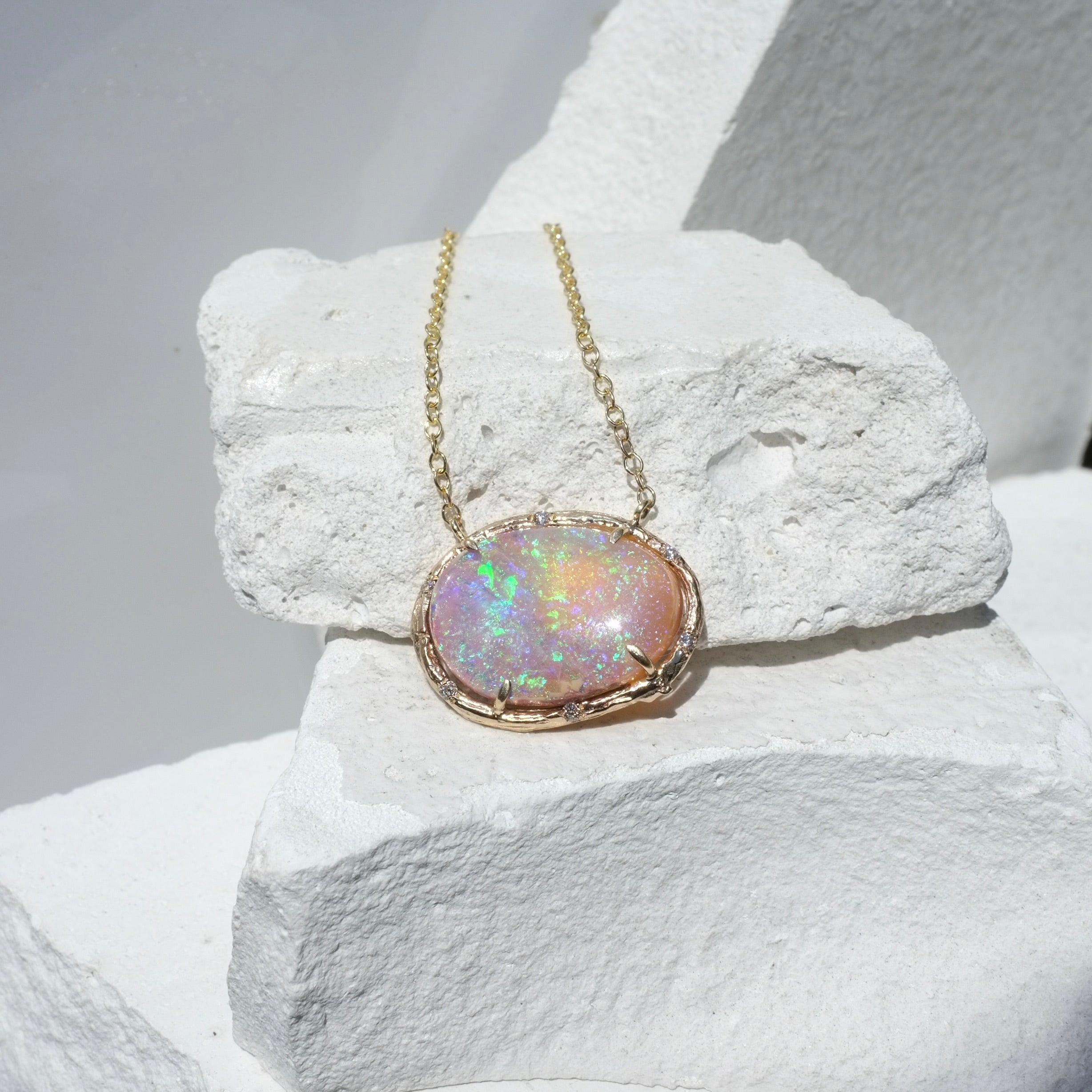 Lavender Tide Opal Necklace