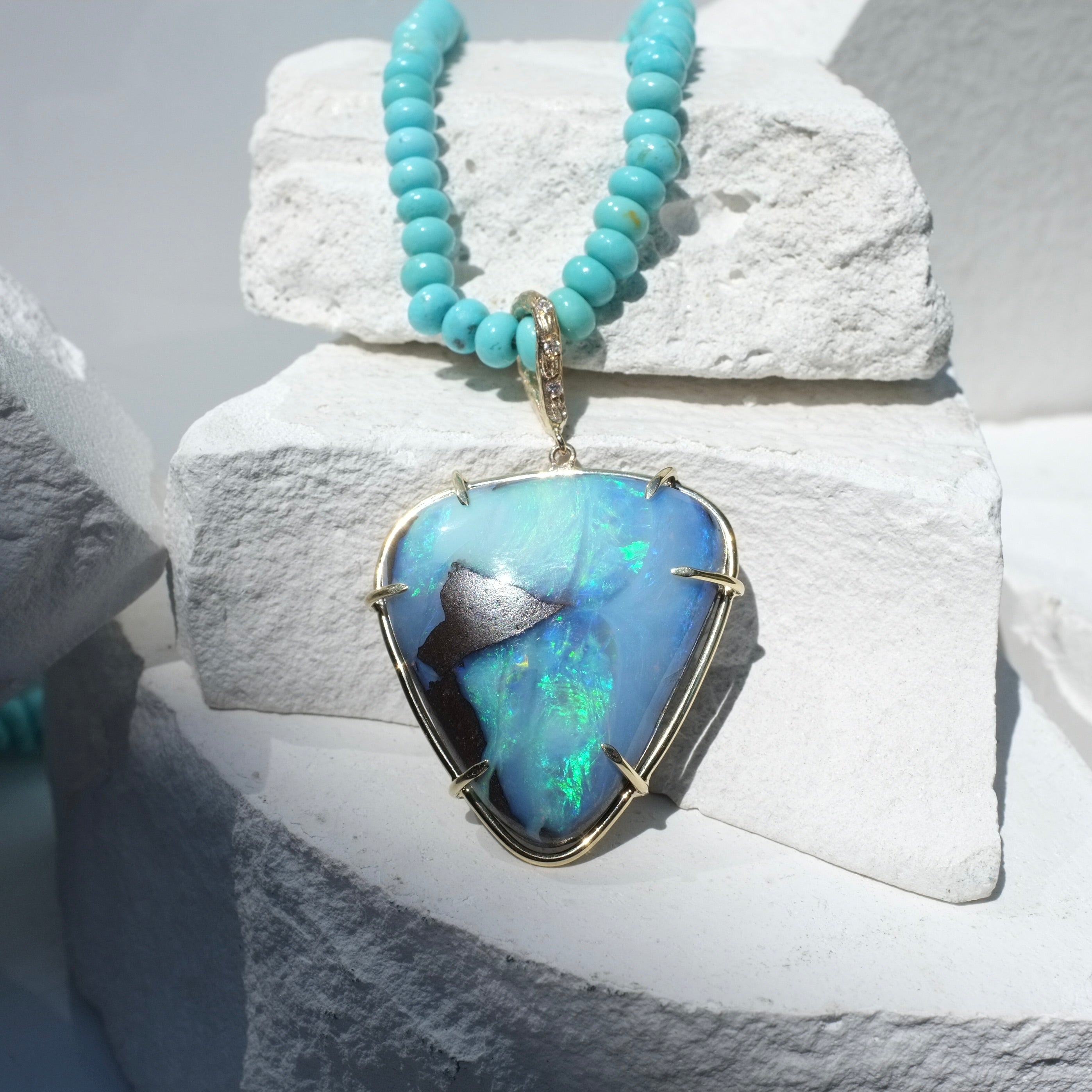 Aqua Opal Necklace