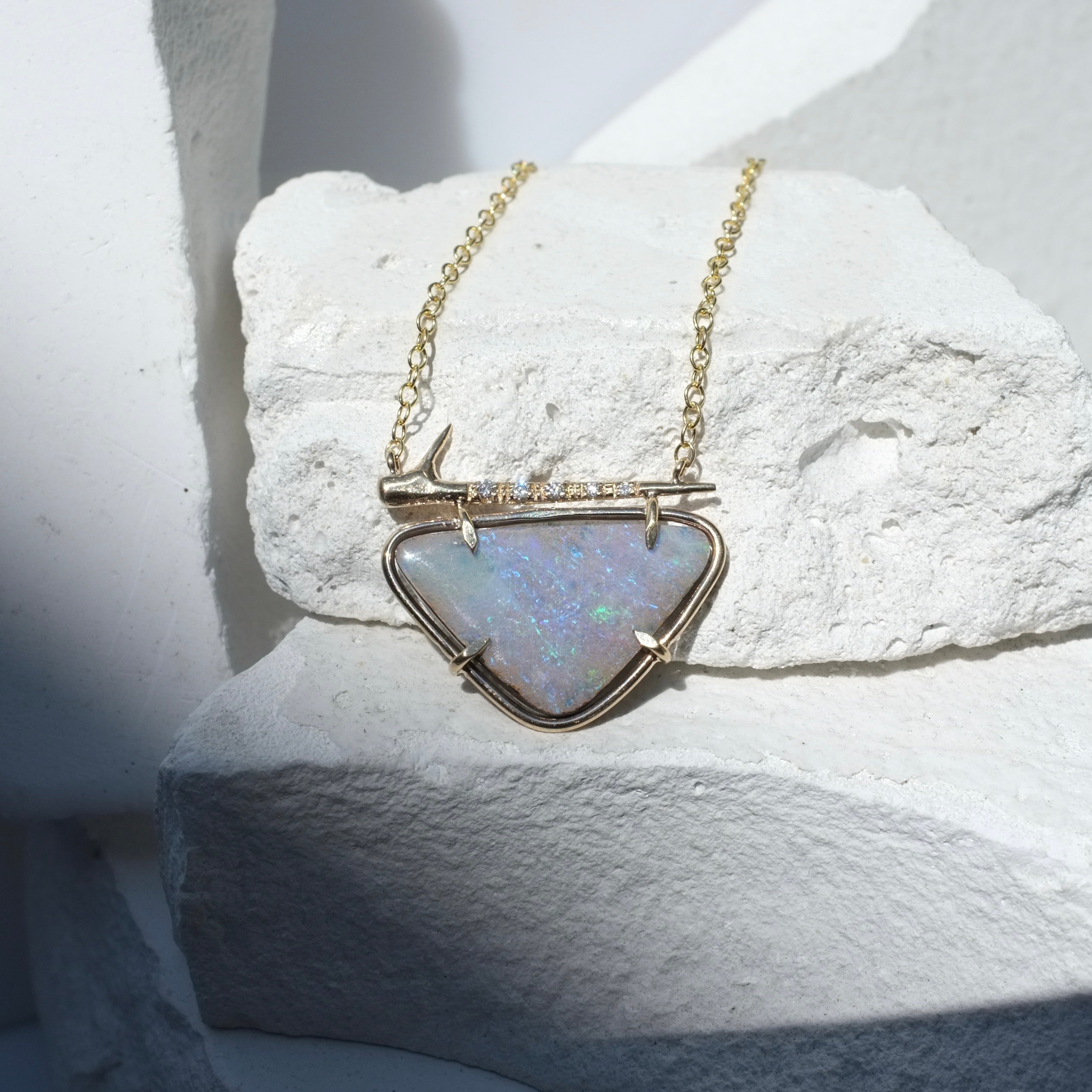 Lilac Opal Thorn Necklace