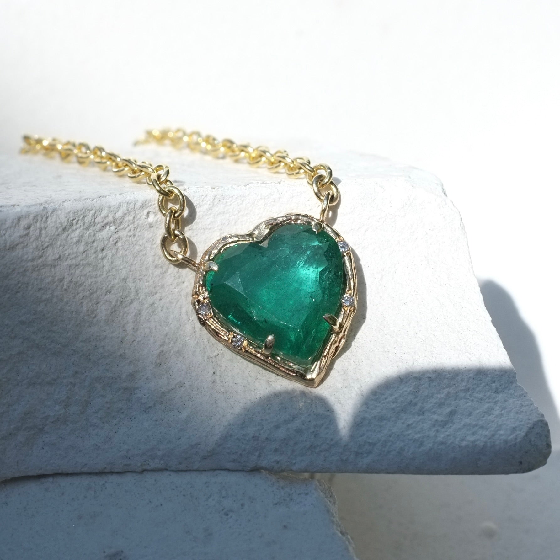 Emerald Heart Necklace