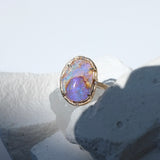 Lilac Sea Opal Ring