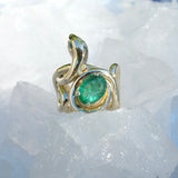 Emerald Snake Ring