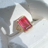 Hot Pink Tourmaline Ring