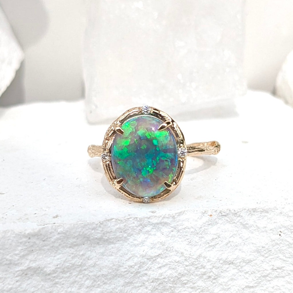 Lightning Opal Ring